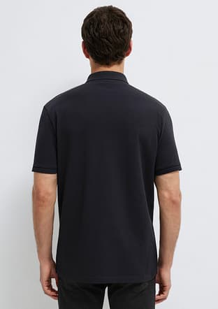 M0613137-900 Erkek Siyah Polo Yaka T-shirt - 2