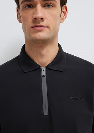 M0613137-900 Erkek Siyah Polo Yaka T-shirt - 3