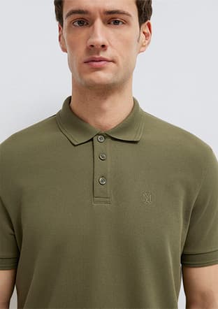 M064946-71543 Erkek Yeşil Polo Yaka T-shirt - 3