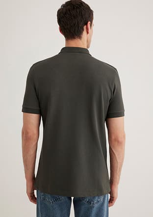 M064946-71587 Erkek Siyah Polo Yaka T-shirt - 2