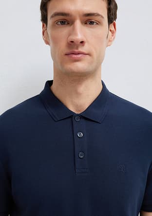 M064946-70490 Erkek Lacivert Polo Yaka T-shirt - 3