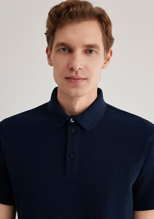 M0612521-70490 Erkek Lacivert Polo Yaka T-shirt - 3