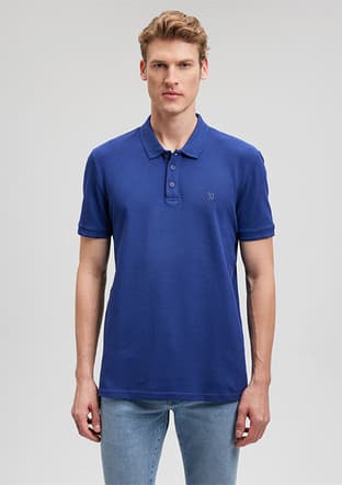 M064946-70758 Erkek Lacivert Polo Yaka T-shirt - 2