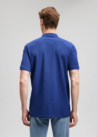 M064946-70758 Erkek Lacivert Polo Yaka T-shirt - 3