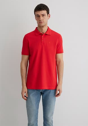 M064946-70471 Erkek Kırmızı Polo Yaka T-shirt - 2