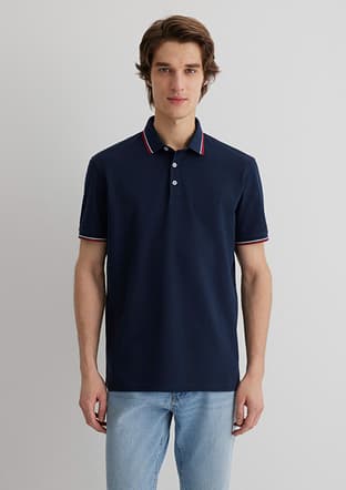 M0611938-82318 Erkek Lacivert Polo Yaka T-shirt - 2