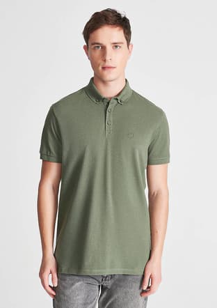 M063247-33198 Erkek Yeşil Polo Yaka T-shirt - 3