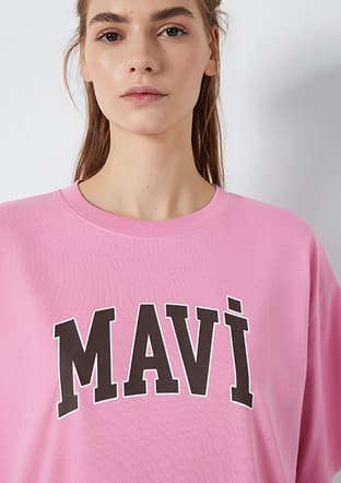 M1600843-71063 Kadın Baskılı T-Shirt - 3