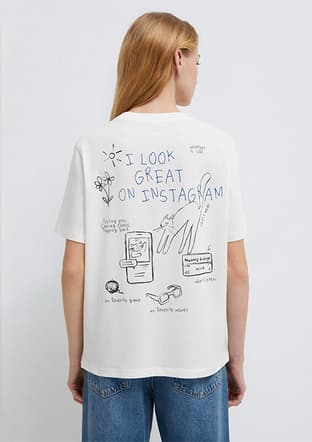 M1613725-80194 Kadın Beyaz Baskılı T-shirt - 2