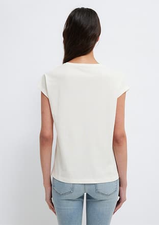 M1613718-80194 Kadın Beyaz Baskılı T-shirt - 2