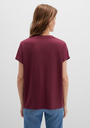 M167714-70393 Kadın Çok Renkli V Yaka T-shirt - 2