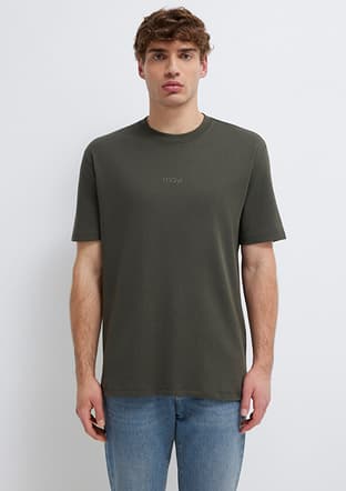 M0613102-71553 Erkek Mavi Baskılı T-shirt - 1