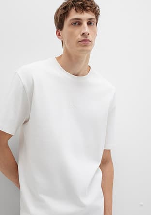 M0613102-80194 Erkek Beyaz Baskılı T-shirt - 1