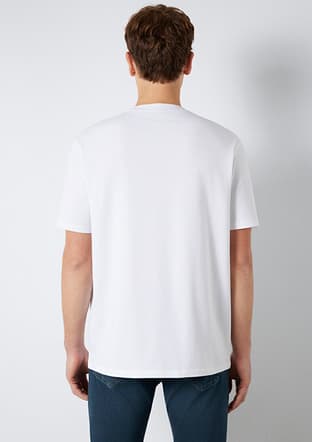 M0613199-620 Erkek Beyaz Kısa Kol T-shirt - 2