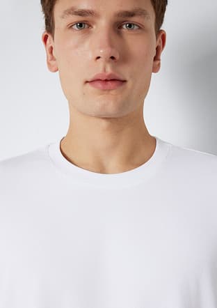 M0613199-620 Erkek Beyaz Kısa Kol T-shirt - 3