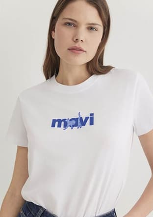 M1613287-620 Kadın Beyaz Baskılı T-shirt - 2