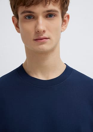 M0613113-82318 Erkek Lacivert Kısa Kol T-shirt - 3