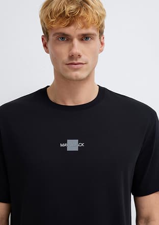 M0613132-900 Erkek Siyah T-shirt - 3