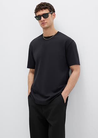 M0612731-900 Erkek Siyah Kısa Kol T-shirt - 1