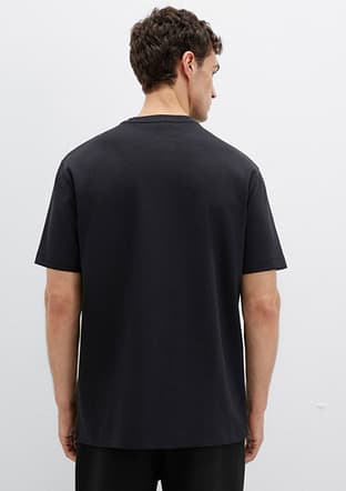 M0612731-900 Erkek Siyah Kısa Kol T-shirt - 2