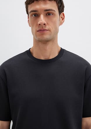 M0612731-900 Erkek Siyah Kısa Kol T-shirt - 3