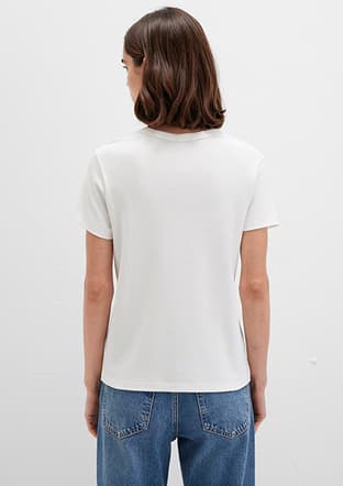 M1612707-70057 Kadın Beyaz Kısa Kol T-shirt - 2