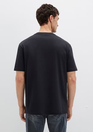 M0611596-900 Erkek Siyah Bisiklet Yaka T-shirt - 2