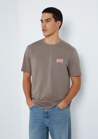 M0611714-87875 Erkek Çok Renkli Baskılı T-shirt - 1