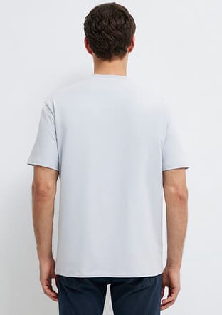 M0613199-70802 Erkek Mavi Kısa Kol T-shirt - 2