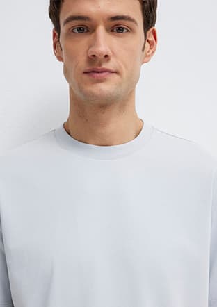 M0613199-70802 Erkek Mavi Kısa Kol T-shirt - 3