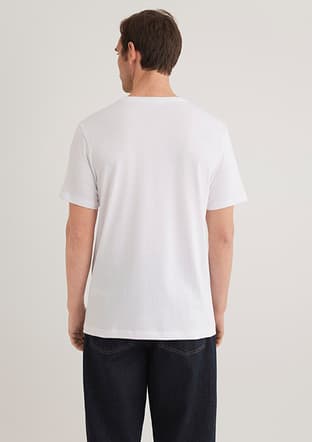M065574-620 Erkek Beyaz Basic T-shirt - 2