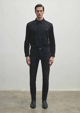 M0042286544 Erkek Siyah Jean Pantolon - 1