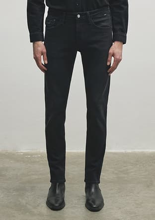 M0042286544 Erkek Siyah Jean Pantolon - 2