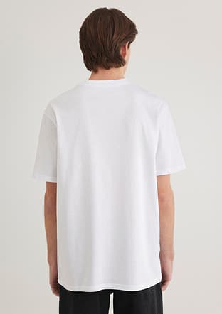 M0611807-620 Erkek Beyaz Baskılı T-shirt - 2