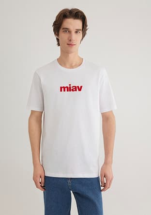 M067153-622 Erkek Beyaz Baskılı T-shirt - 3