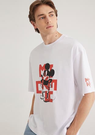 M0612561-620 Erkek Beyaz Baskılı T-shirt - 2