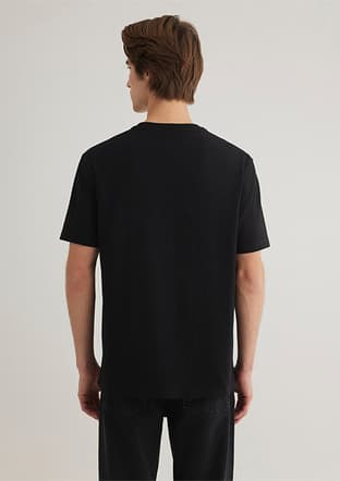 M0611745-900 Erkek Siyah Baskılı T-shirt - 3
