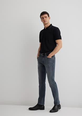 M0035189345 Erkek Mavi Jean Pantolon - 2