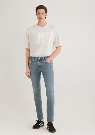 M0042489555 Erkek Mavi Jean Pantolon - 1