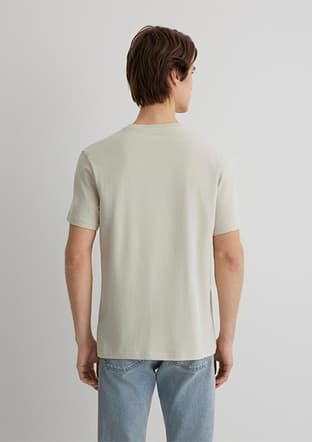 M0610943-70144 Erkek Bej Baskılı T-shirt - 3