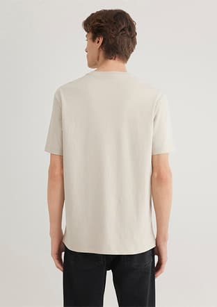 M066249-70144 Erkek Bej Kısa Kol T-shirt - 3