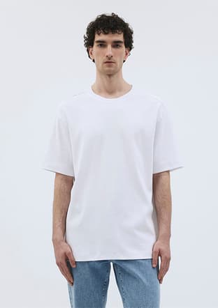 M0612150-620 Erkek Beyaz Kısa Kol T-shirt - 1