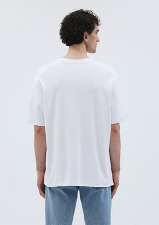 M0612150-620 Erkek Beyaz Kısa Kol T-shirt - 3