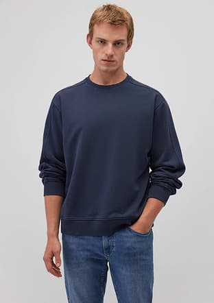 M0S10162-87822 Erkek Mavi Sweatshirt - 1