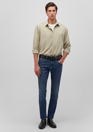 M0042288222 Erkek Mavi Jean Pantolon - 1