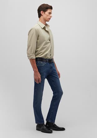 M0042288222 Erkek Mavi Jean Pantolon - 2
