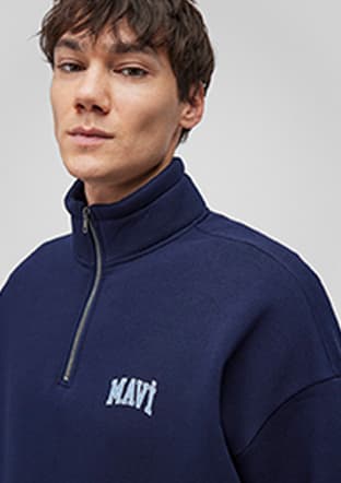 M0S10208-70497 Erkek Lacivert Sweatshirt - 3