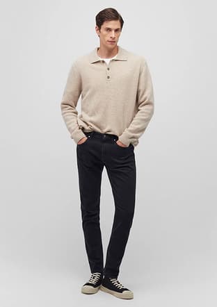 M0042487866 Erkek Siyah Jean Pantolon - 1