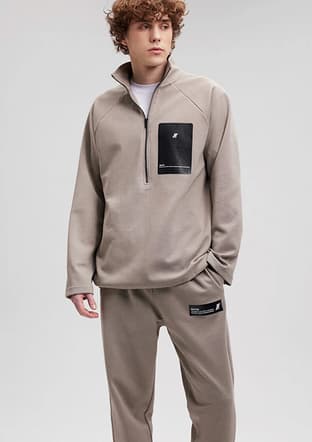 M0S10153-70352 Erkek Gri Sweatshirt - 1