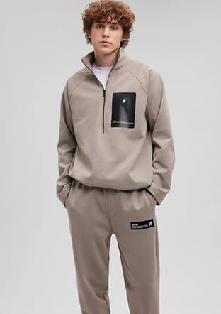 M0S10153-70352 Erkek Gri Sweatshirt - 3